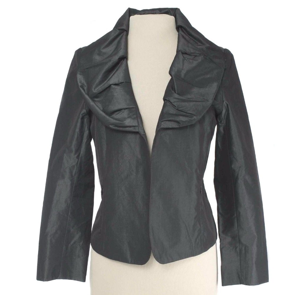 🍍 A&K DESIGNS Gray Open Front Shawl Collar Blazer
